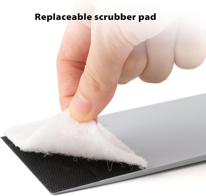 NEWISHTOOL Long Reach Window Tint Squeegee, Mini Paddle Scrubber for Tint | Window Tint Film Installing, Vehicle Windshield/Rear Window Glass Cleaning, 1PC Bulldozer Tint Squeegee Tool, 3PCS Scrub Pads