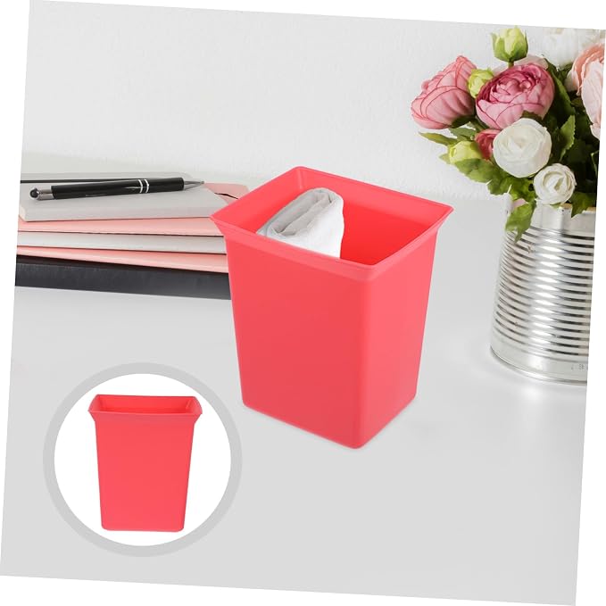 Unomor Portable Plastic Storage Basket Multi-functional Cleaning Organizer for Bathroom Hotel Room Stylish Red Design for Storage and Organization