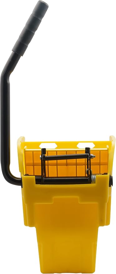 SPARTA 35 Qt Mop Bucket System with Wringer and Insert, Yellow | OmniFit, Polypropylene, 200,000-Cycle Wringer, Clean and Soiled Water Separation, Non-Marking Swivel Casters