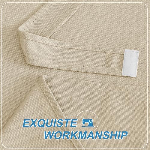 RYB HOME Faux Linen Side French Door Curtain - Privacy Light Filtering Window Curtains for Patio Front Door Sidelight Drapes Tie up Shade, 1 Piece, 12W x 69L Inches,Light Beige