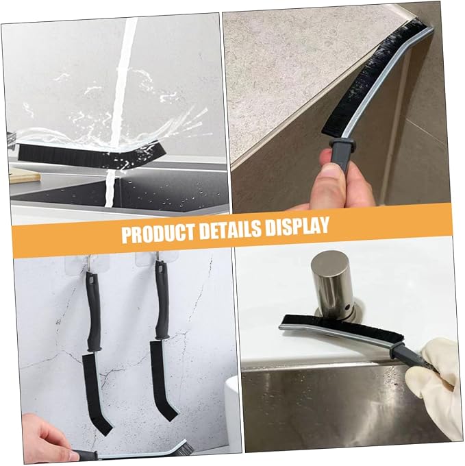Cabilock 5pcs Multifunctional Crevice Brush Shower Cleaning Brush Hard Bristle Wall Cleaner Mop for Tile Grooves