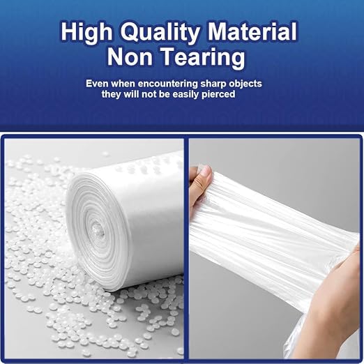 OKKEAI 5L Garbage Bags, Small Trash Bags for Bathroom, 120 Count | Strong Trash Bags with Translucent Material, Fit Small Wastebaskets for Clean Daily Disposal