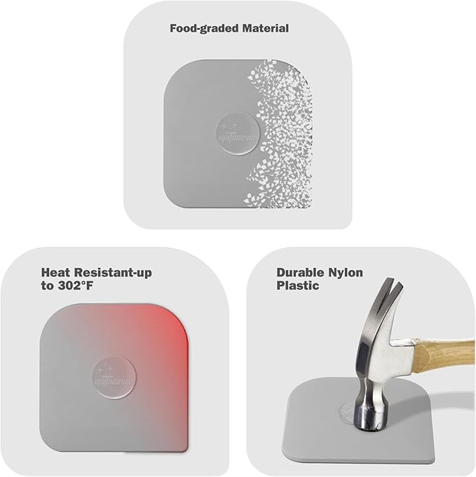 Pan Scraper, 10 Pcs Pot & Dish Scraper Plastic, Sturdy Scraper Kitchen Tool, Grey | Pot Scraper Non Scratch for Cast Iron, Pot and Pan Cleaning, Food Scraper for Dishes, Home & Apartment Essentials, Grey
