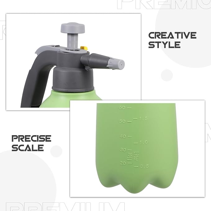 Pressurized Garden Watering Pot 2l Handheld Pump Sprayer Mint Green for Indoor Outdoor Plants Mist Spray Bottle