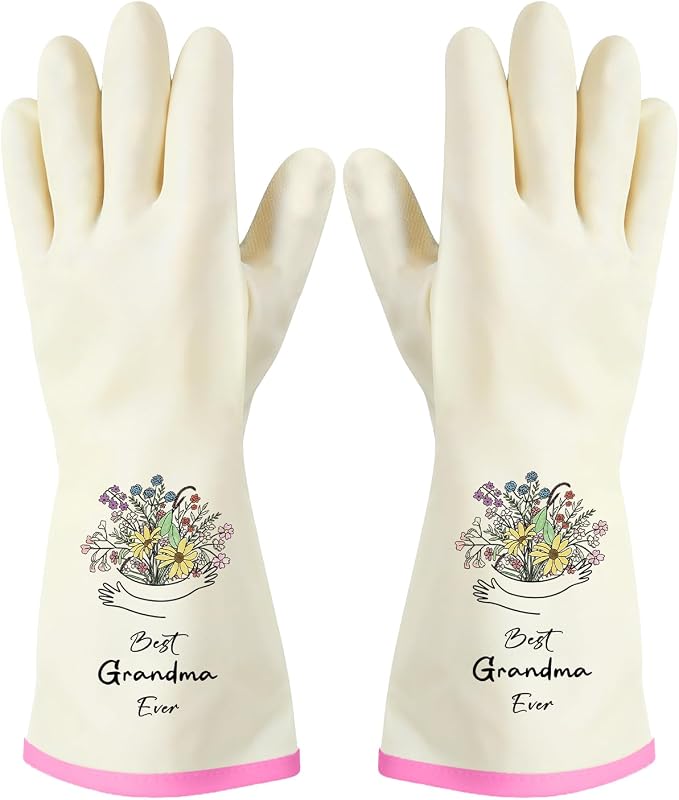 Rubber Cleaning Reusable Gloves, Practical House Warming Gifts | Dishwasher Reusable Gloves, Dishwashing Kitchen Household Essentials, Housewarming Xmas Cleaning Gifts for Cleaner Friends