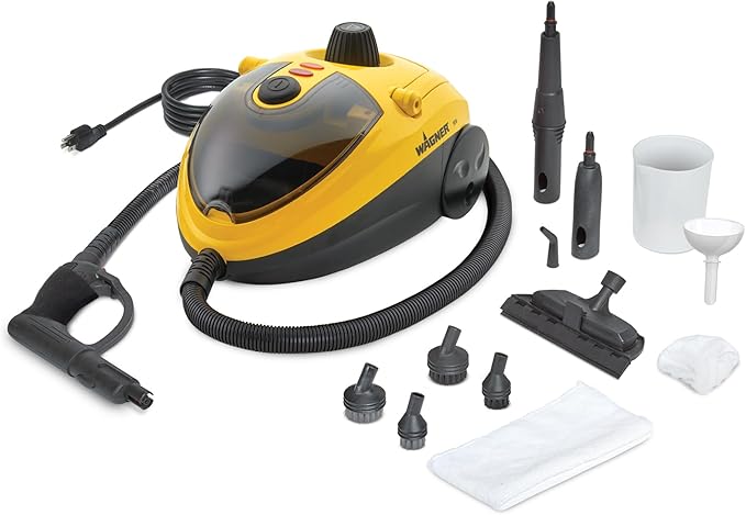 Wagner Spraytech 905e Auto Steam Cleaner, 12 Accessories for Cars | Multipurpose 905e steam cleaner includes 12 accessories for vehicle and household cleaning.