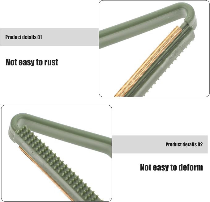 VILLCASE 2pcs Portable Clothes Lint Remover Tool with Comfortable Handle Design, Plastic and Metal Construction, Convenient for Removing Hair and Pills from Clothes and Furniture, Mint