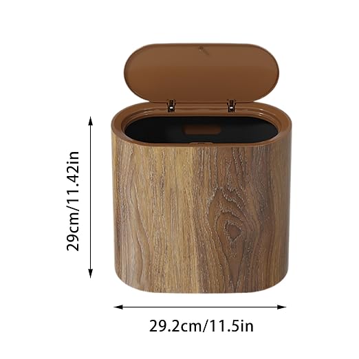 Slim Trash Can with Lid, 2.6 Gallons / 12 Liter Slim Plastic Compact Small Garbage Can with Lid,Durable Easy to Clean Trash Bin for Bathroom,Bedroom,Compact Spaces,Dorms,Kitchen,Office