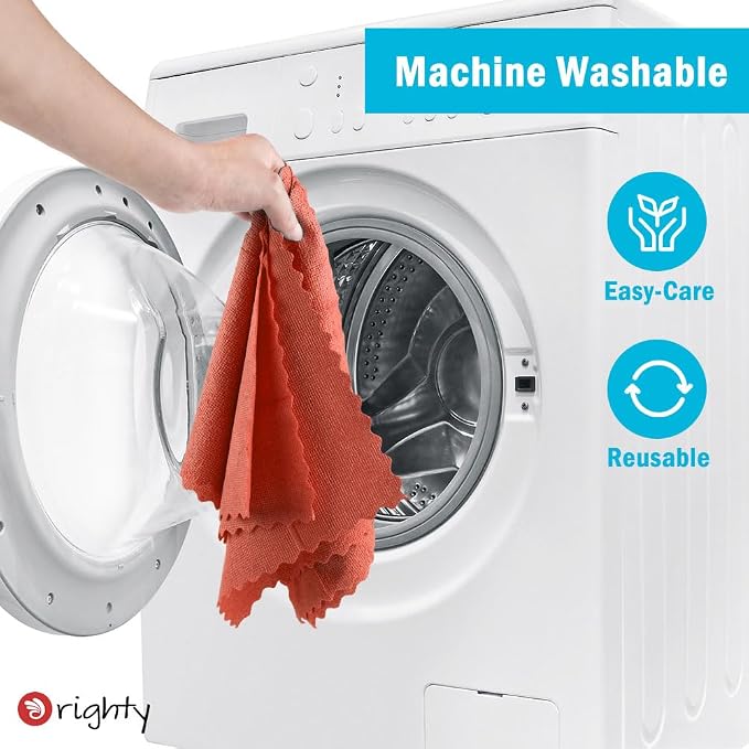 Orighty Cleaning Cloths, Shop Towels 100 Pack, Shop Rags Reusable, Microfiber Cleaning Rags Bulk for Cars, Multi-Purpose Lint Free Towels for Automotive, Mechanic, Kitchen, 11.5’’ x 11.5’’, Red | Microfiber Towels for Cars, Multi-Purpose Shop Towels, S...