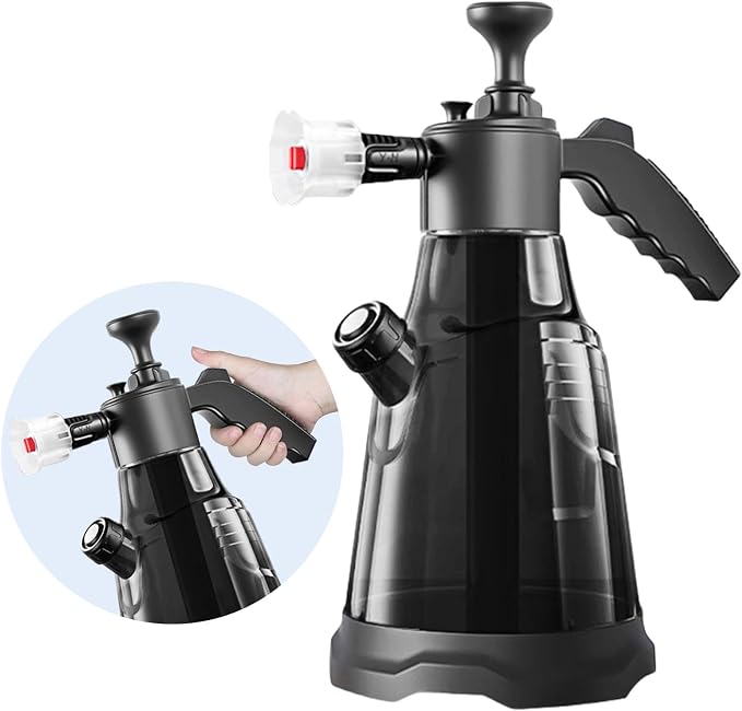 2Liters Hand Pumps Foam Sprayer Pneumatic Washer Snow High Pressure Car Wash Spray Bottle for Garden Hand Pressurized Soap Sprayer Manual Cannons Car Wash