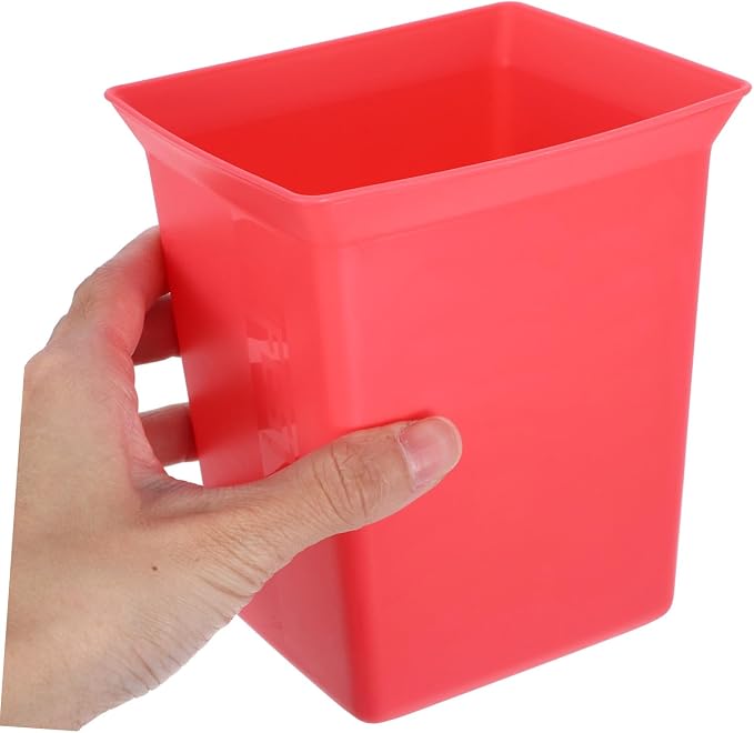 Portable Plastic Storage Caddy Organizer Bin for Hotel Cleaning Supplies Compact Utility Basket with Capacity for Room Organization Stylish Red Design