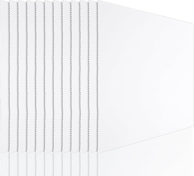 Frienda 12 Pack Microfiber Cleaning Cloth,White | 12x12 Inch Large for Eyeglasses Screen Lens, Reusable Washable, Streak-free Lint-free, Cameras Phones Tablets Monitors