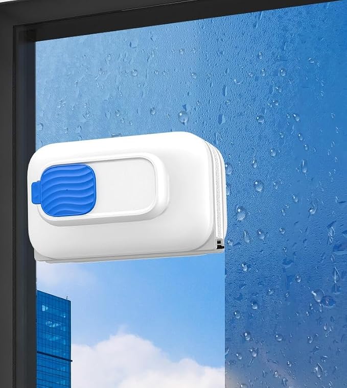 Double Sided Magnetic Window Cleaner with Auto Water Output | Magnetic Glass Cleaner with Double Water Storage, Household Window Cleaning Tool(D-for double glass 20-30mm)