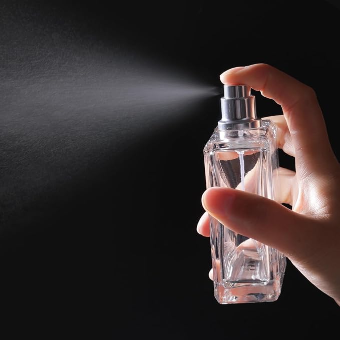 100ml/3.4Oz Glass Spray Perfume Bottle Empty Cologne Atomizer | Refillable Perfume Spray Bottle Container with 3 Kinds of Dispenser