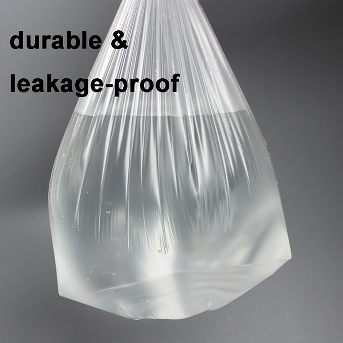1.2 Gallon Small Trash Bags, 150 Count Clear Bags | 4.5 Liter Trash Can Liners Garbage Bags Wastebaskets Liners for Bathroom