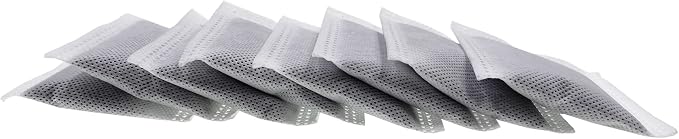 Compact Activated Charcoal Odor Absorbing Filter Refill Deodorizer | for iTouchless Cans 2.5 Gal, 3 Gal, 4 Gal and Other Small Trash Cans Under 8 Gallons with Filter Compartment (8 Pack)