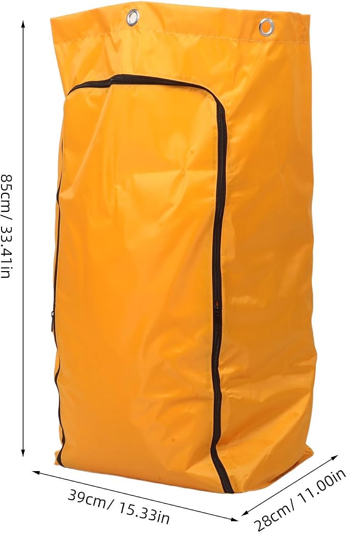 VICASKY Portable Housekeeping Cart Bag for Janitorial Cart, Large Capacity Oxford Cloth with Zippered Front, Sturdy Cleaning Trolley Bag for Cleaning Company and Housekeeping Service