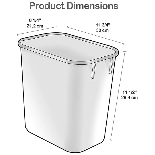 Acrimet Wastebasket Bin for Recycling and Waste, 3.25 Gallon/ 13 Quart/ 12 Liter (Plastic) (Green and Blue) (Set of 2)