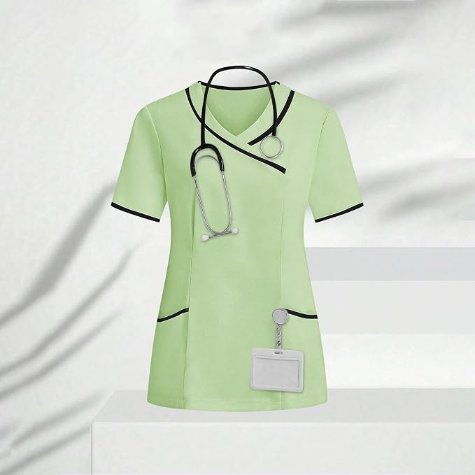 Housekeeping Uniforms - Women Lightweight Stretchy Scrubs for Cleaning Job, Breathable & Easy Care & Moisture-Wicking
