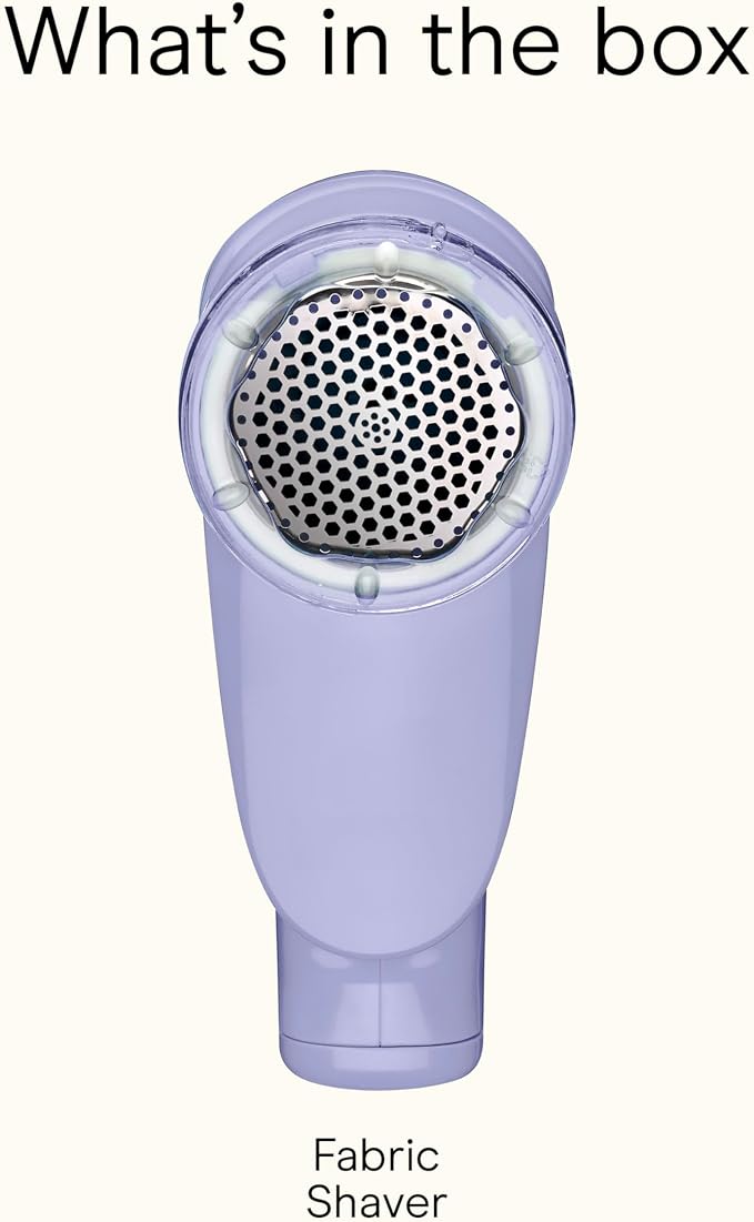 Conair Fabric Shaver and Lint Remover, Battery Operated Portable Fabric Shaver, Lavender