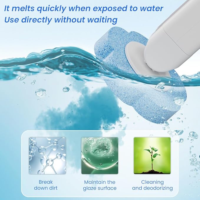 Disposable Toilet Brush: Toilet Bowl Brush and Holder Set with 24 Wand Refills, Upgraded Handle Auto Open Cleaners, Toilet Cleaning System with Storage Caddy for Sink, Bathtub, Floor, Drain