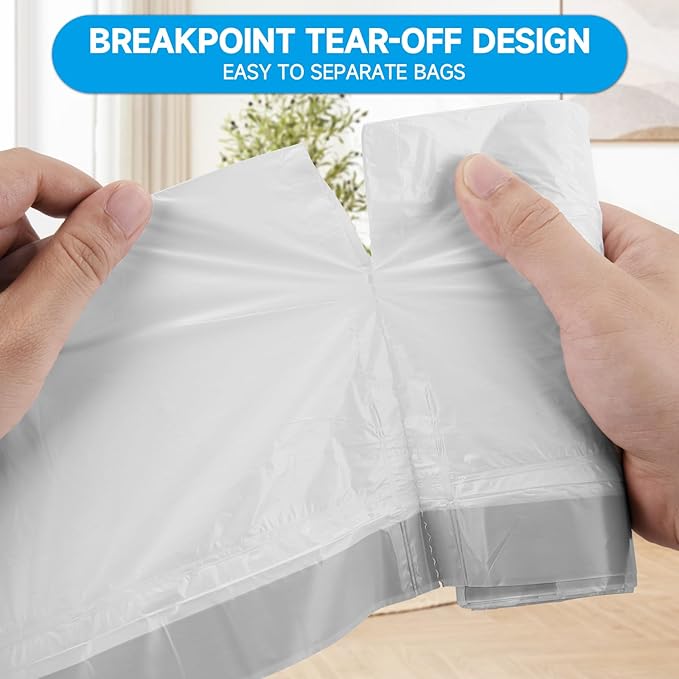 360 Count 4 Gallon Drawstring Small Trash Bags for Bathroom Office | 1.2 Mil Drawstring Garbage Bags, HDPE Leak-Proof Tear Resistant, for Kitchen Office Bedroom & Home