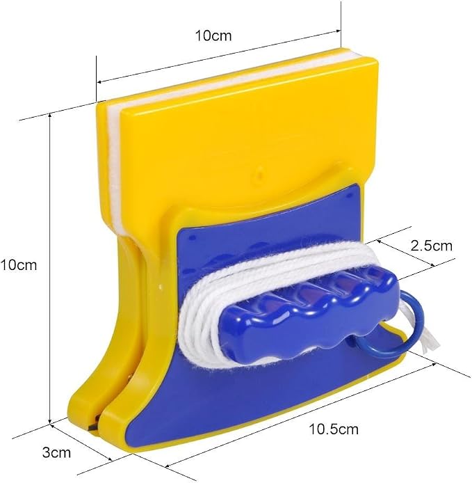 Double-Sided Magnetic Window Cleaner Glass Cleaning Brush Glass Wiper 2 Extra Cleaning Cotton Household Cleaning Tools