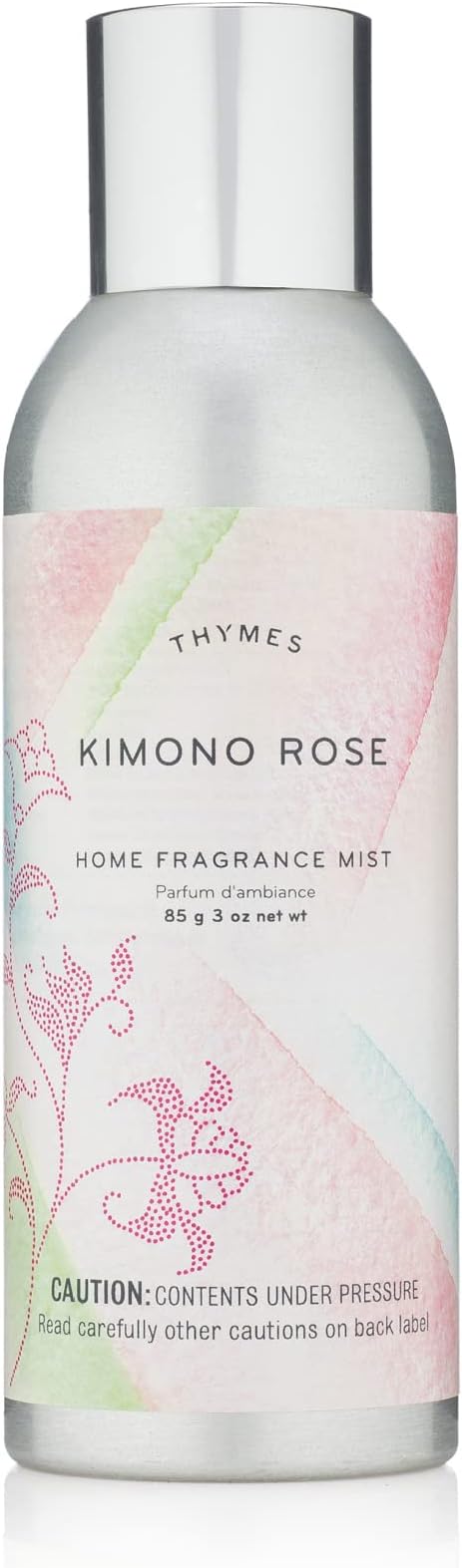 Thymes Home Fragrance Mist – Room Air Fresheners for Home Long Lasting – Air Freshener Spray – Premium Home Fragrance – Floral Notes of Rose, Peony, & Silken Vanilla (Kimono Rose, 3 oz)
