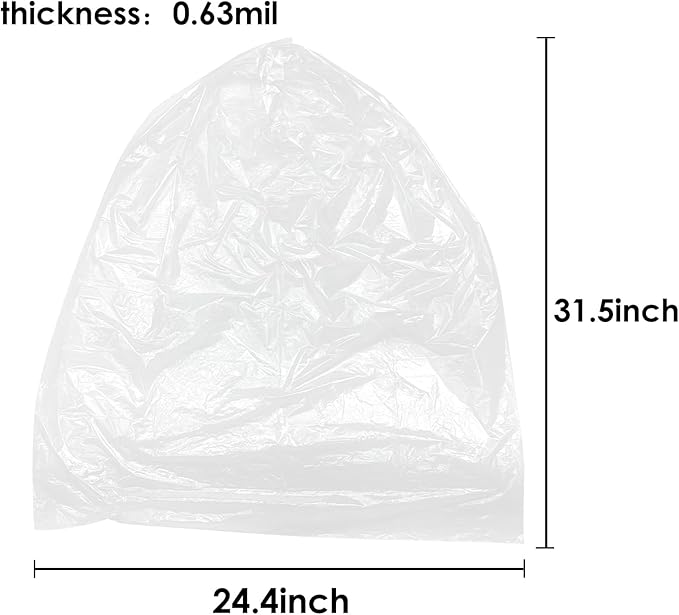 Teivio Tall Kitchen Clear Trash Bags 13 Gallon 120 Count Garbage Bags | Fit 50 Liters,10,12,13Gal,Light Duty Plastic Waste Basket Bins Can Liners for Home Bathroom Office Car,Unscented