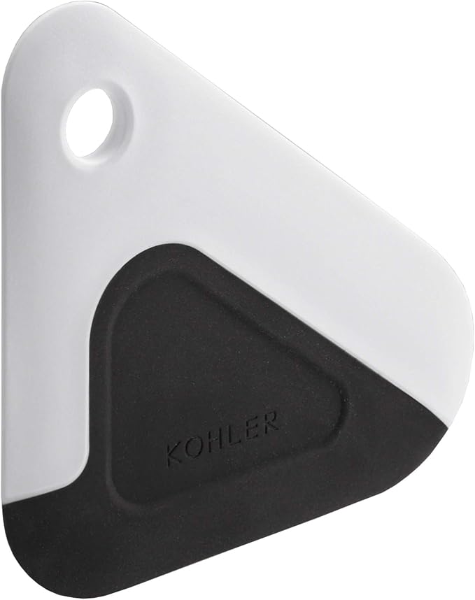 Kohler K-8624-0 Kitchen Pot and Pan Dish Scraper, Silicone and Nylon, Heat Resistant, One Size, White and Charcoal