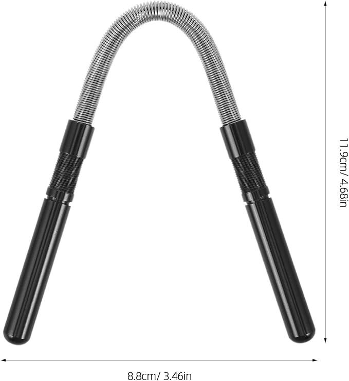 Spring Hair Remover: Stainless Steel Manual Hair Removal Tool - Aluminum Handle Design - Gentle Spring Facial Remover Tool for Face Legs Cheeks Mustache (Black)
