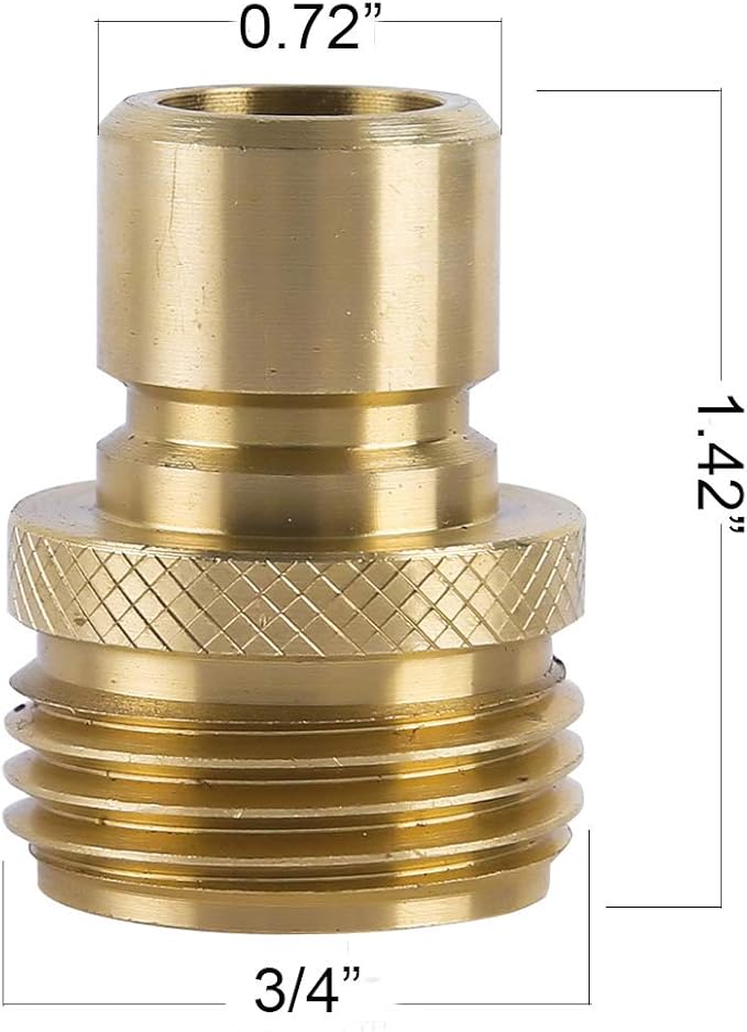 Garden Hose Quick Connect Brass Hose Quick Connectors Fitting For Garden Watering 3/4"GTH (3 Female Coupler+ 6 Male Nipples)
