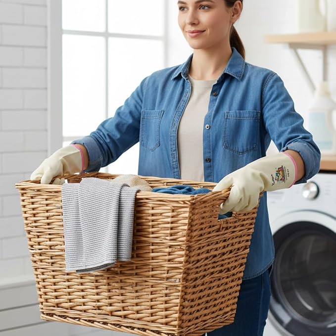 Rubber Cleaning Reusable Gloves, Practical House Warming Gifts | Dishwasher Reusable Gloves, Dishwashing Kitchen Household Essentials, Housewarming Xmas Cleaning Gifts for Cleaner Friends