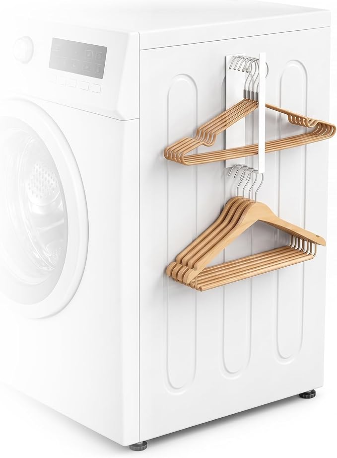 Magnetic Hanger Organizer for Washing Machine & Closet Laundry Room, Hanger Storage Rack Stacker