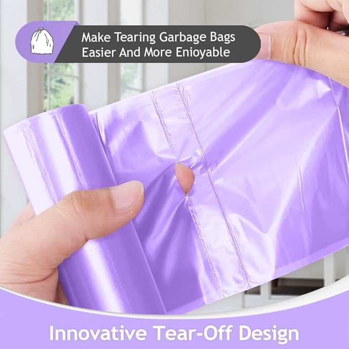 Teivio Small Colorful Clear Trash Bags 4 Gallon 200 Count Garbage Bags | Fit 12-15 Liters,3.5,3.8,4,4.5Gal,Multicolor Mini Plastic Waste Basket Bins Can Liners for Bathroom Office Car dog poop bags