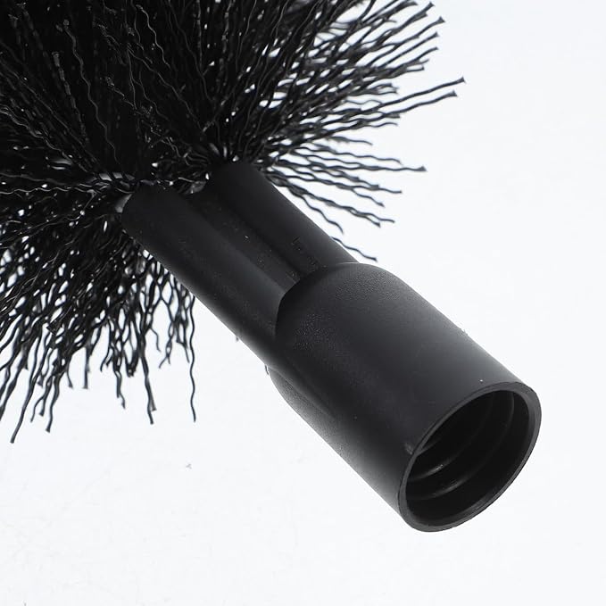 PartyKindom 2 PCS Angled Gutter Cleaning Brush Head Extension Pole Attachment for Roof Leaf Removal Outdoor Sweeper Window Dust Cleaner Tool House Eave Garage Debris Sweep Washer Accessory 11 inches