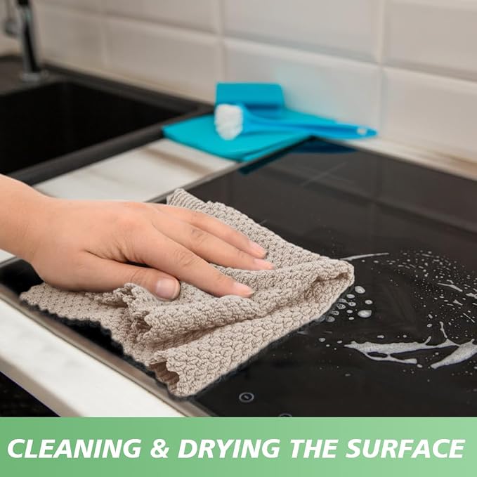 Dish Cloth for Washing Dishes Kitchen Washcloth Cleaning Cloth | 12x12inch 10pack Kitchen Towels Rags, Microfiber Cleaning Cloths, Wash Cloths with Popcorn Texture, Wholesale, Assorted