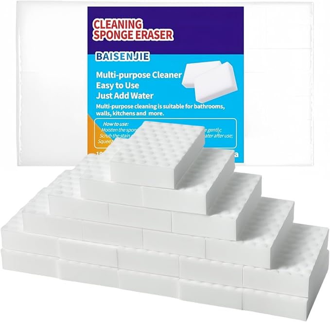 Magic Cleaning Sponge Eraser, 20 Pack Melamine Sponges 2X Density | Long Lasting,Cleaning Sponge for Kitchen, Bathroom,Bathtub, Sink,Furniture, Wall Cleaner