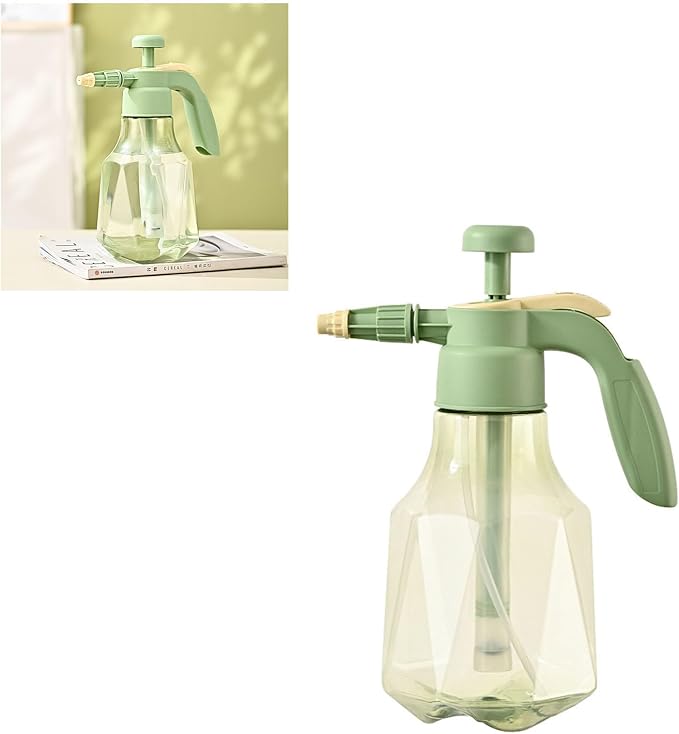 Pressure Sprayer, 1.5L Portable Pressurized Water Spray Bottle for Watering (Green)