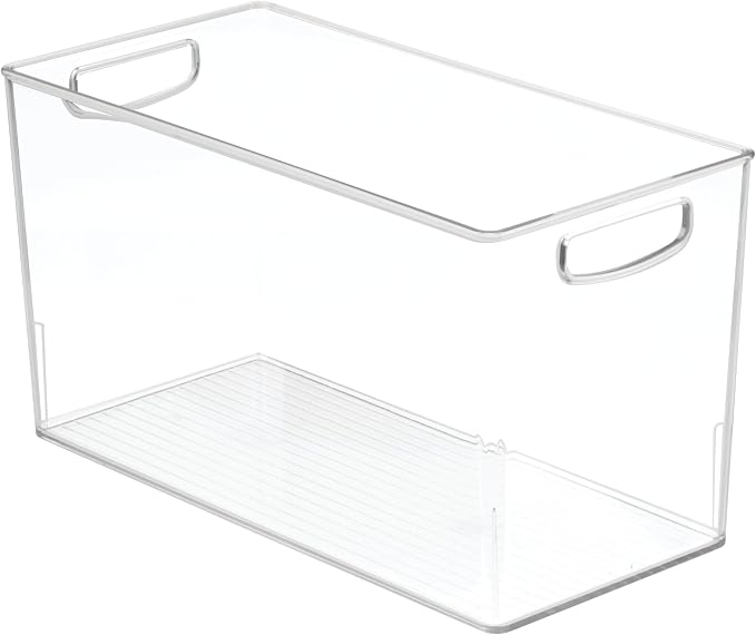 iDesign Recycled Plastic Pantry Storage Bin - Linus Collection - Clear (Pack of 4)
