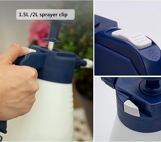 Gone Pump Action Pressure Sprayer Handheld Pump Garden Spray Bottle Multi Purpose Plant Watering Car Cleaning Pressurized Sprayer Gardening Tools Weed Control,1.5l