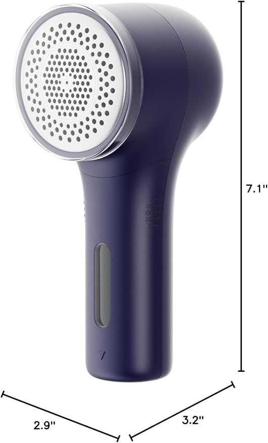 VASSON Fabric Shaver, Sweater Shavers to Remove Pilling, High-Perf Defuzzer, Rechargeable Electric Lint Shaver for Fuzz and Lint Balls from Clothing, Upholstery, Bedding (Blue) | Upgraded Battery Life & Type-C Fast Charge，2-Speed Fuzz Remover
