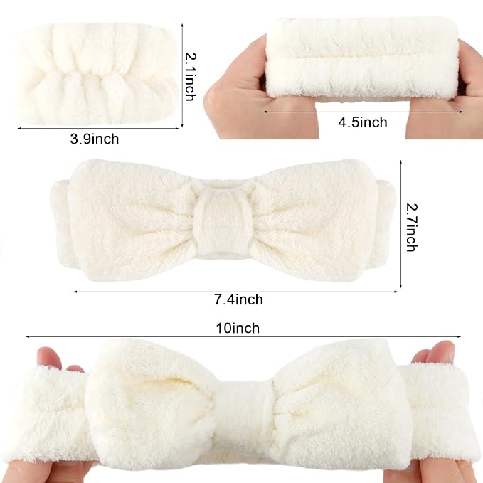 WHAVEL 6PCS Spa Headband and Wristbands Set for Washing Face Makeup | Self Care Gifts for Women & Girls ,Christmas Stocking Stuffers,Trendy Stuff Gifts ,Skin Care Accessories Tools,Party Favors
