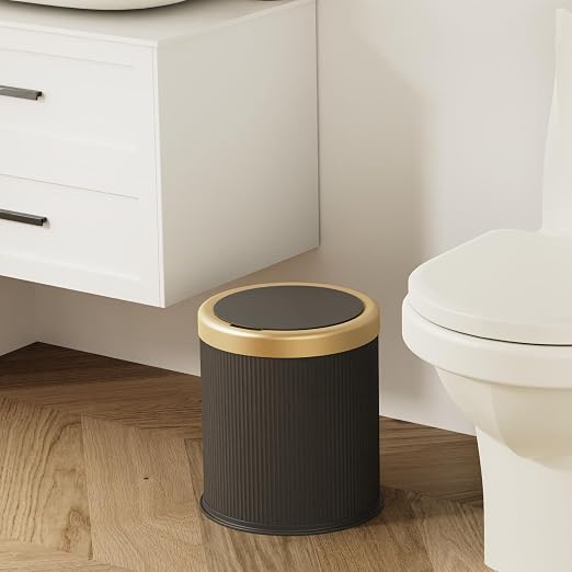 stonespace Bathroom Trash Can Automatic Touchless, 3.7 Gallon, Black | Motion Sensor Trash Can for Toilet, Office, Bedroom, Dog Proof, Waterproof