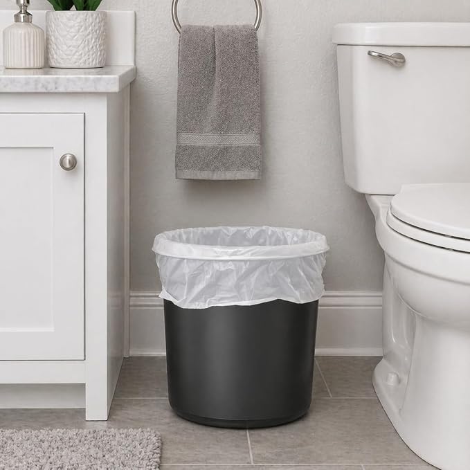 4 Gallon Trash Bag Lavender Scented (440 Count) Small Bathroom Garbage Bags Wastebasket Can Liners White Trash Bags for Home Kitchen Office Bins (440 Bags)