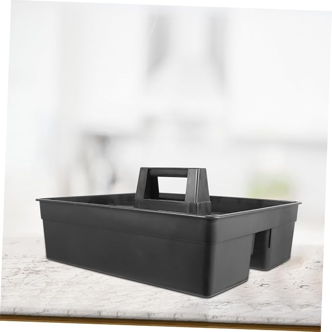 PRETYZOOM Portable Plastic Cleaning Caddy with Handle – Lightweight Storage Organizer for Cleaning Supplies Tool Tray for Housekeeping Hotel Room and Home Use