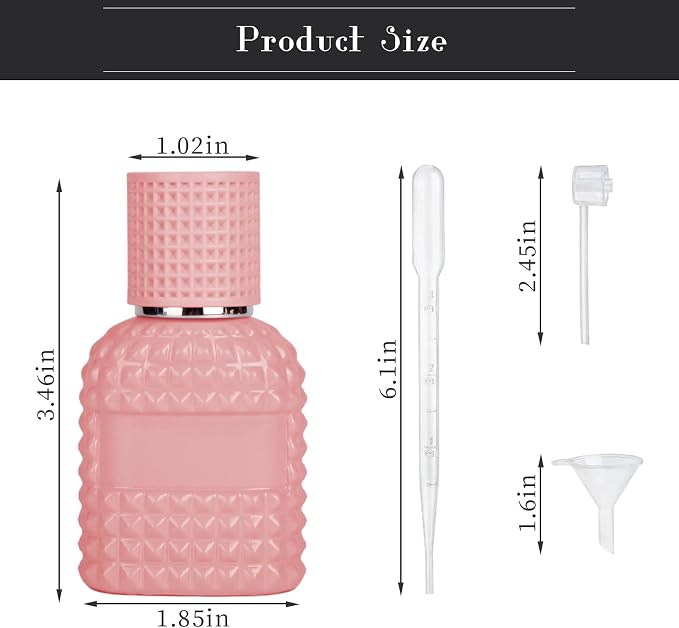 4 Pack Refillable Spray Perfume Bottles, 30ML Colorful Thick Glass Empty Perfume Bottles, Perfume Atomizer Travel Cologne Sprayer Bottles