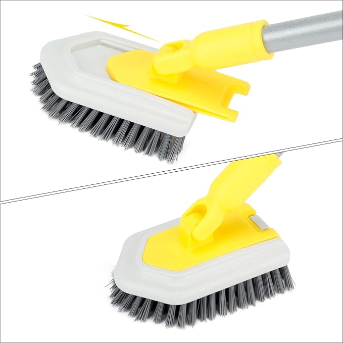 Stiff Bristles Brush Refill Fit Lalafancy Shower Bathtub Cleaning Brush | Replacement Head Effectively Removes Stubborn Stains for Cleaning Tiles, Marble Floors and Other Hard Surfaces