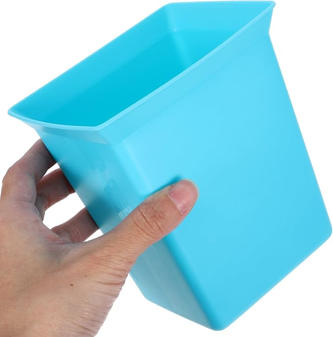 ULTECHNOVO Plastic Storage Basket for Housekeeping Cleaning Supplies Organizer with Handle Sky Blue Portable Utility Bin for Bathroom and Room Storage