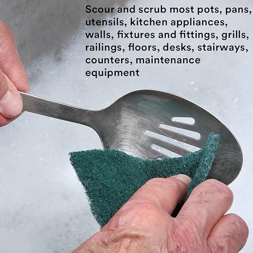 3M Scouring Pad 96-20, 20 Pads, 6” x 9” | General Purpose Cleaning, Food Safe, Non-Rusting
